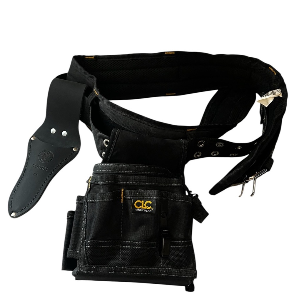 CLC Tool Works &Klein 4Pc Belt/Tool Pouches